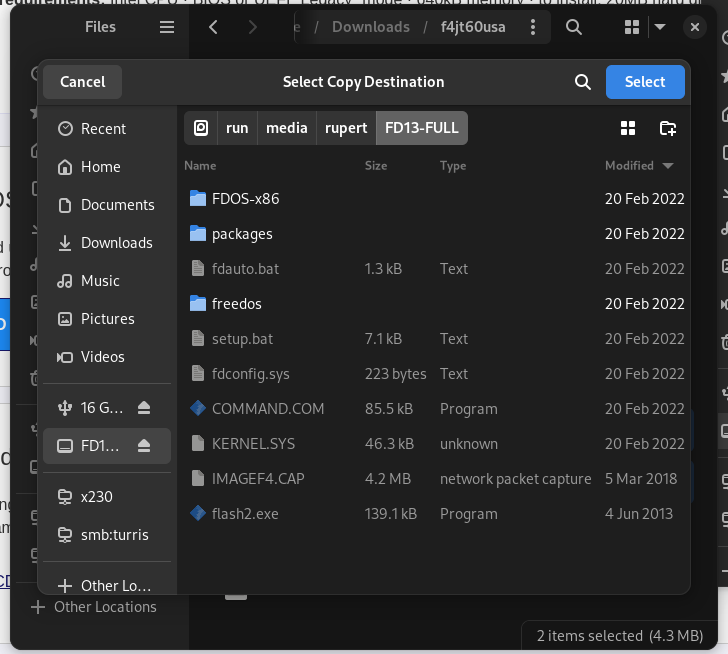 &ldquo;Paste into root of mounted directory&rdquo;