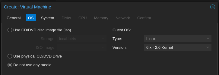 &ldquo;Select No Media option&rdquo;